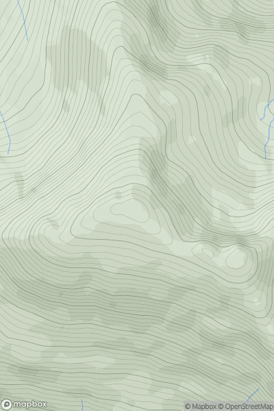 Thumbnail image for Meall Buidhe [Knoydart to Glen Kingie] showing contour plot for surrounding peak